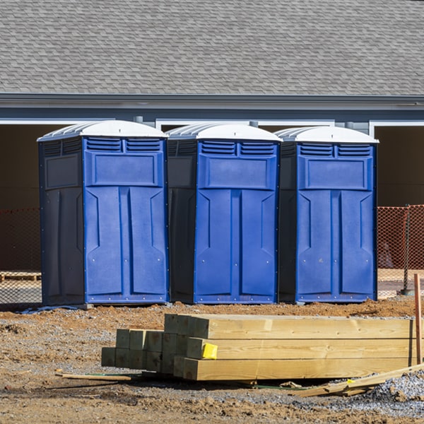 what is the expected delivery and pickup timeframe for the portable toilets in Bowne MI